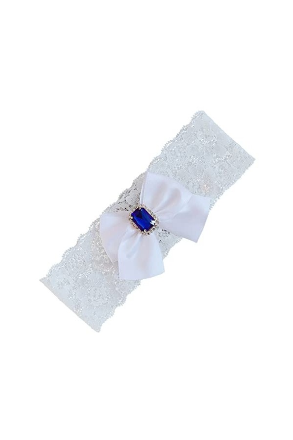 JJZXD Garter élastique Blue Diamond Pignes avec boucles de jambe Jarretière de dentelle élastique Color : White, Size : 5pcs
