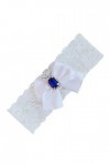 JJZXD Garter élastique Blue Diamond Pignes avec boucles de jambe Jarretière de dentelle élastique Color : White, Size : 5pcs