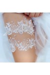 JJZXD Mariage Garter Lace Perles à broderie Fleur Sexy Garters Coueuses Anneau Bridal Lace Ligne Boucle Color : B, Size : Sm
