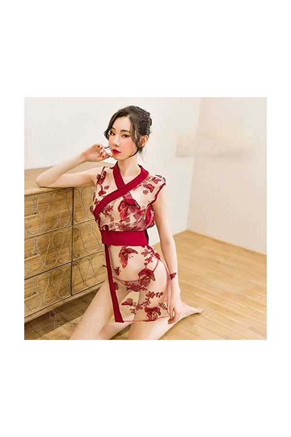 NC Sexykimonolingerieuniform japonais erotique transparent kimonocouple excosplaykimonokawaiipornocostumeslingerie