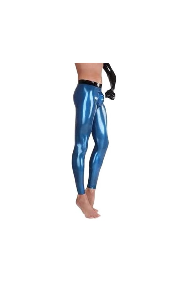 IDOBLO Pantalon en Latex pour Homme Culotte en Caoutchouc Frout Zipper,Couleur Personnalisée,XL