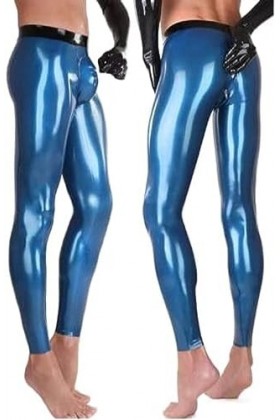 IDOBLO Pantalon en Latex pour Homme Culotte en Caoutchouc Frout Zipper,Couleur Personnalisée,XL