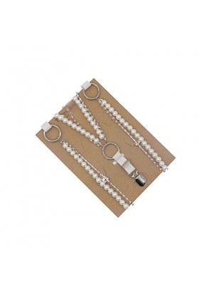 DLOETT Perle Ceinture Doux Vêtements Blancs Jarretelles Connexion Accessoires Cadeau