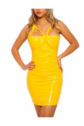 JVHGE Vêtements en Latex Sexy Robe Moulante Bar discothèque scène Changement de Performance sur Mesure