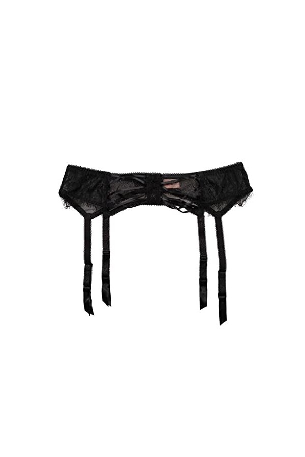 ZTTTD Black Womens Lace Mesh Belt Decorative Metal Buckle Stocking Sexy Stockings Garter Belt Lingerie Accessoires