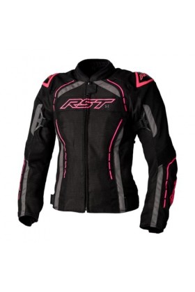 RST S1 Mesh CE Veste textile pour femme Noir/rose fluo 08