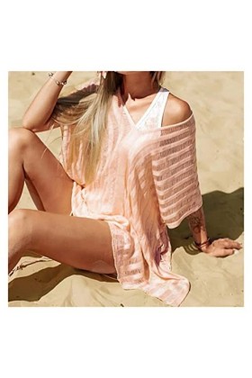 WALNUT Blanc et Rose Plus Taille de Robe épaule Femme Sexy Color : B, Size : One Size 