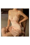 YWSZJ Femmes Pyjamas Hollow Sexy Pajamas Robe Sexy Nightgown Satin Sleeping Back Robe Sexy Color : A, Size : L Code 
