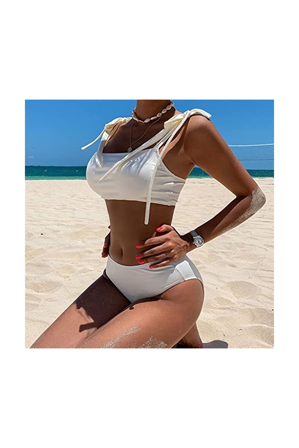 STRAW Sexy Insension du Vent Split Bikini Petites Seins se Recueillir for Couvrir Le Ventre for Montrer de Minces Poitrines d