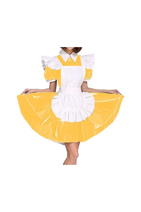 Costume sexy en cuir de soubrette en PVC - Pour homme - Taille XS à 7XL, violet, XX-Large