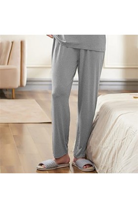 MJWDP Pajamas de Coton for Hommes sous-vêtements Sleepwear Home Pantalons Pajamas Pantalons Sleep Base Casual Home Pantalons 