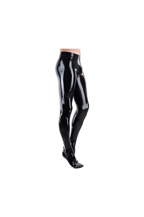 Sexy Latex Homme Pantalon Fait Main Hommes Pantalon Avec Crotch Zipper Kakegurui Cosplay Costume,Bleu Ciel,XS