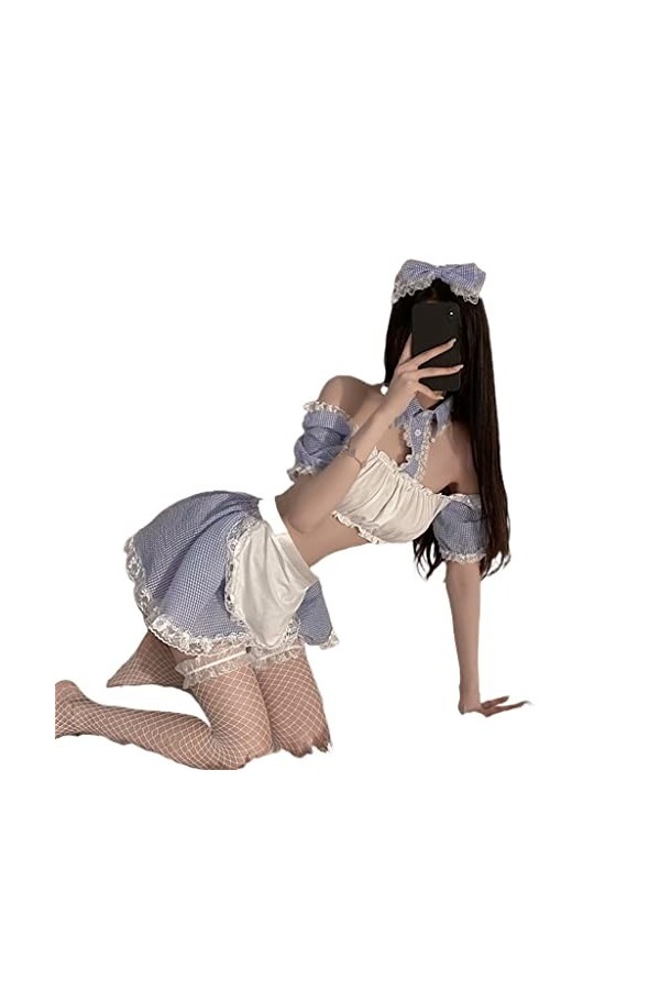 RIJPEX Lingerie Vêtements Doux et Mignons Uniforme Pyjama Lit Ensemble Chaud Uniforme de Jeu de Rôle D Talla ?nica 