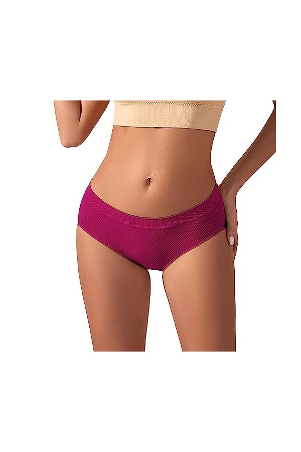 HANXIULIN Culotte en coton pour femme - Taille moyenne - String - Confortable - Sous-vêtements hipster, beige, XL