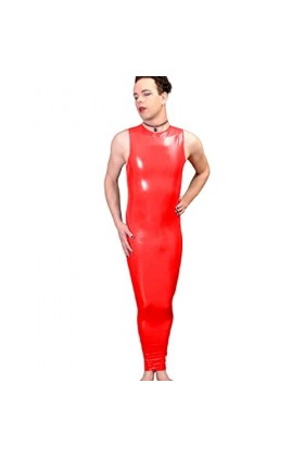 Robe en PVC pour homme - Robe moulante avec fermeture éclair bidirectionnelle - Longueur cheville - Pour fête, club, performa