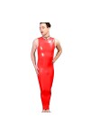 Robe en PVC pour homme - Robe moulante avec fermeture éclair bidirectionnelle - Longueur cheville - Pour fête, club, performa