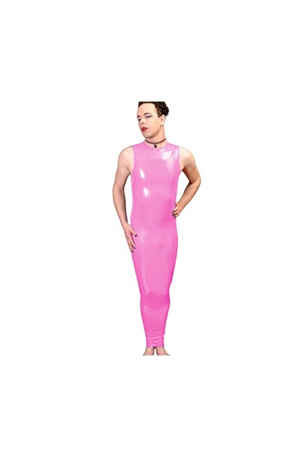 Robe en PVC pour homme - Robe moulante avec fermeture éclair bidirectionnelle - Longueur cheville - Pour fête, club, performa