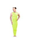 Robe en PVC pour homme - Robe moulante avec fermeture éclair bidirectionnelle - Longueur cheville - Pour fête, club, performa