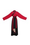 XIALON Costume chinois Hanfu pour homme – Robe de fête Hanfu noir, ampli rouge, idée cadeau taille L, L 