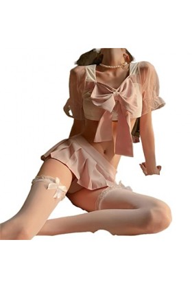 GJRFYJ Lingerie femme petite poitrine uniforme chaud mignon ensemble de pyjamas sous-vêtements de jeu de rôle