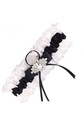 JJZXD Garter Satin Bow Elastic Bridal Garter Aesthetic Diamond Dentear Jones avec boucles de jambe Color : B, Size : 5pcs 