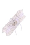 JJZXD Garter Satin Bow Elastic Bridal Garter Aesthetic Diamond Dentear Jones avec boucles de jambe Color : B, Size : 5pcs 