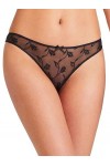 Aubade Softessence, Culotte Tanga, Broderie et maille, Lingerie Sexy pour Femme, String femme, Discret et sensuel, Couleur : 