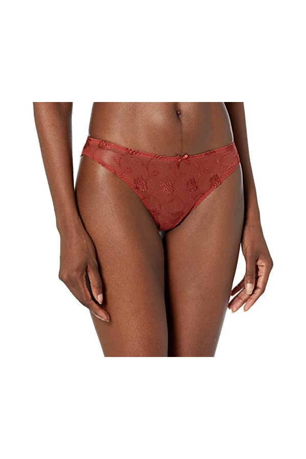 Aubade Softessence, Culotte Tanga, Broderie et maille, Lingerie Sexy pour Femme, String femme, Discret et sensuel, Couleur : 