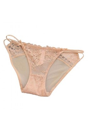 KUKICAT Sexy Lingerie Mini String Transparent Femme, Soldes Été Slips Brésiliens en Dentelle Taille Petite Lace Underpants