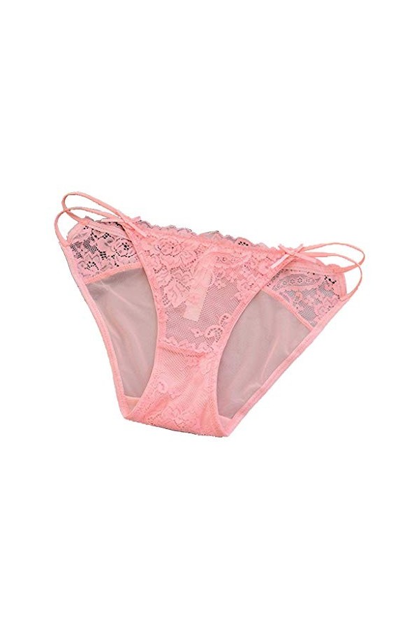 KUKICAT Sexy Lingerie Mini String Transparent Femme, Soldes Été Slips Brésiliens en Dentelle Taille Petite Lace Underpants