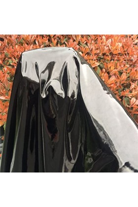 Robe sans manches en cuir PVC effet mouillé avec fermeture éclair pour femme - Mini robe en latex - Vert, XXXL