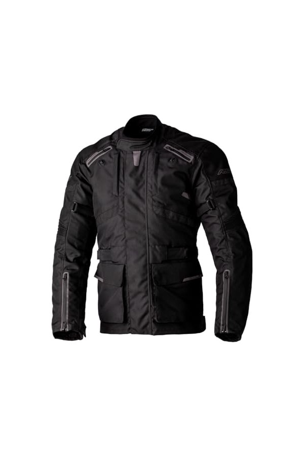 RST Endurance CE Veste de moto imperméable en textile pour homme, Noir, camouflage, rouge, 46