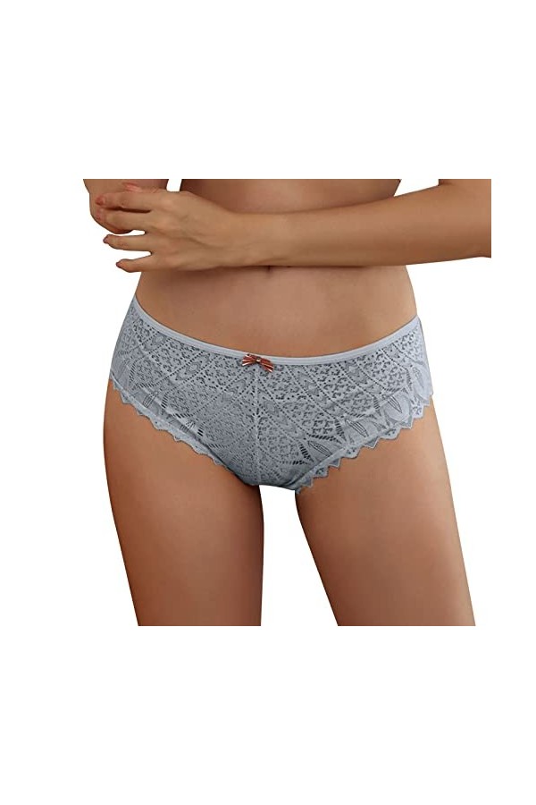 Culotte sous-Vêtement Slip Taille Midi Tangas Sexy Culottes Dentelles pour Femmculottes pour Femmes Crochet Érotique String C