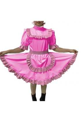 JQYTEN Adult Sexy Lockable Dress Men Cross Dressing sissy PVC Dress maid Uniform Apron Costume jumpsuits rompers Tailor-made 