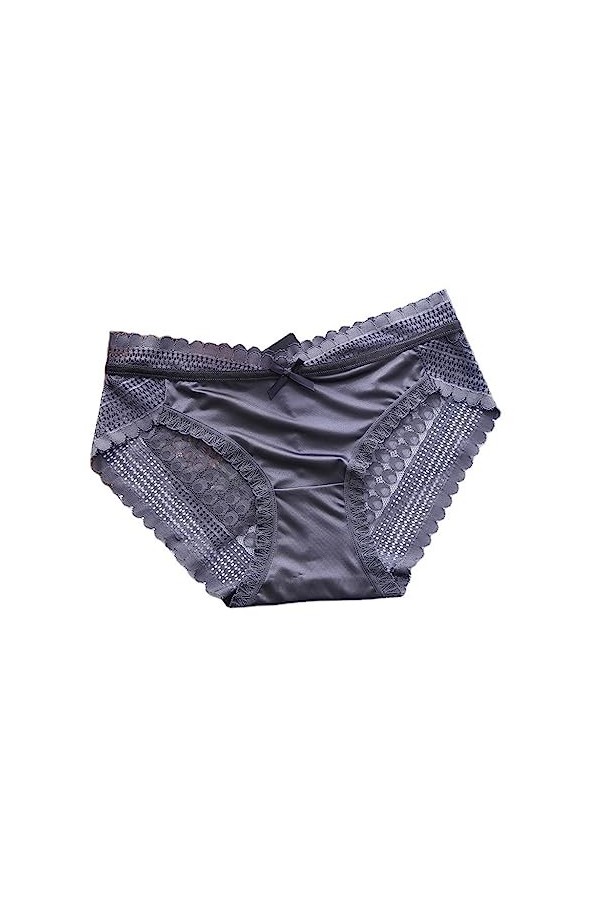 MJWDP Culotte en Dentelle satinée Femme sans Marque Chaude Sexy Taille Basse Coton fichier Triangle Culotte Femme Color : D,