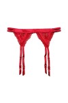 DLOETT Femmes Noir/Rouge Satin Dentelle Clips Métal Porte-jarretelles Sexy pour Bas Lingerie Sexy Sous-vêtements Cadeau coul