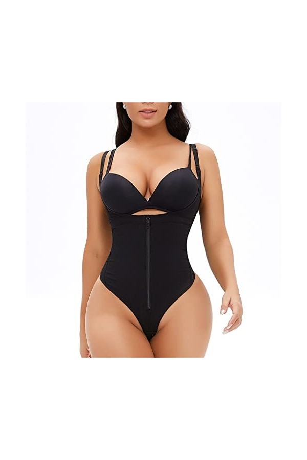 WSSBK String combinaison taille levage hanche levage grande taille poitrine fermeture éclair Shapewear Color : D, Size : 4XL