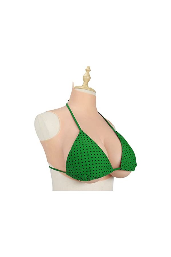 BRANDE Silicone/Coton Rempli Plastron Artificiel H Tasse Poitrine Formes Toucher Doux Faux Seins Enhancer pour Mastectomie Pr