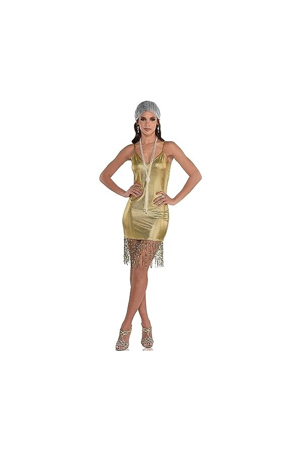 Feisty Kit de costume Charleston Taille S 2-4 Or et Argent