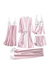 Ensemble de lingerie sexy pour femmes Ensemble de pyjama cadeau de Noël pour la Saint-Valentin en soie sexy Cami avec robe Li