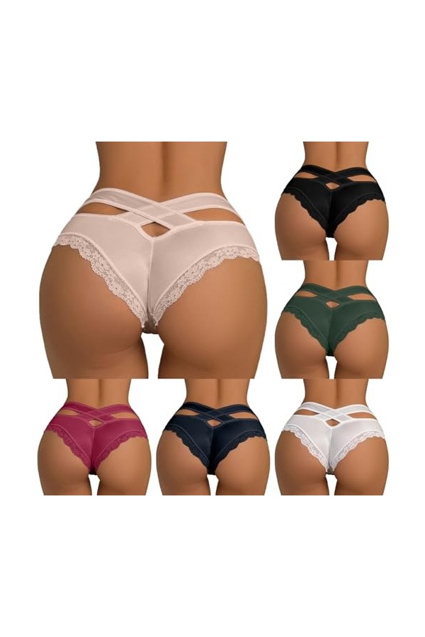 FUFUDDK sous Vêtements Femme Couleur Unie Confortable Culottes élastiques sous-vêtements Ventre Plat Culottes Taille Haute Cu