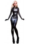 Robe en Latex Naturel Femme Robe Sexy en Latex Dété À Manches Longues avec Fermeture À Glissière Au Dos Robe Seulement ,Noi