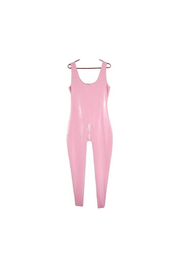 Catsuit En Latex De Caoutchouc Rose Sexy Body 0.4mm,Rose,Petit