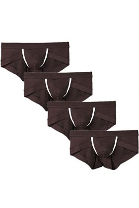 DLOETT 4 pièces/lot Culottes Sexy for Hommes Solides Grandes Petites Culottes de Sommeil Color : 1-Pack, Size : XXL 