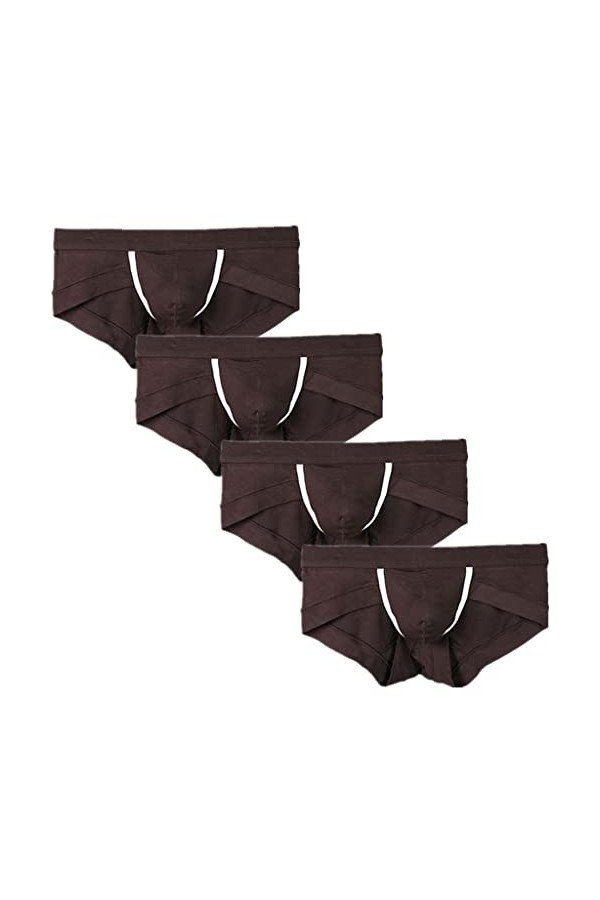 DLOETT 4 pièces/lot Culottes Sexy for Hommes Solides Grandes Petites Culottes de Sommeil Color : 1-Pack, Size : XXL 