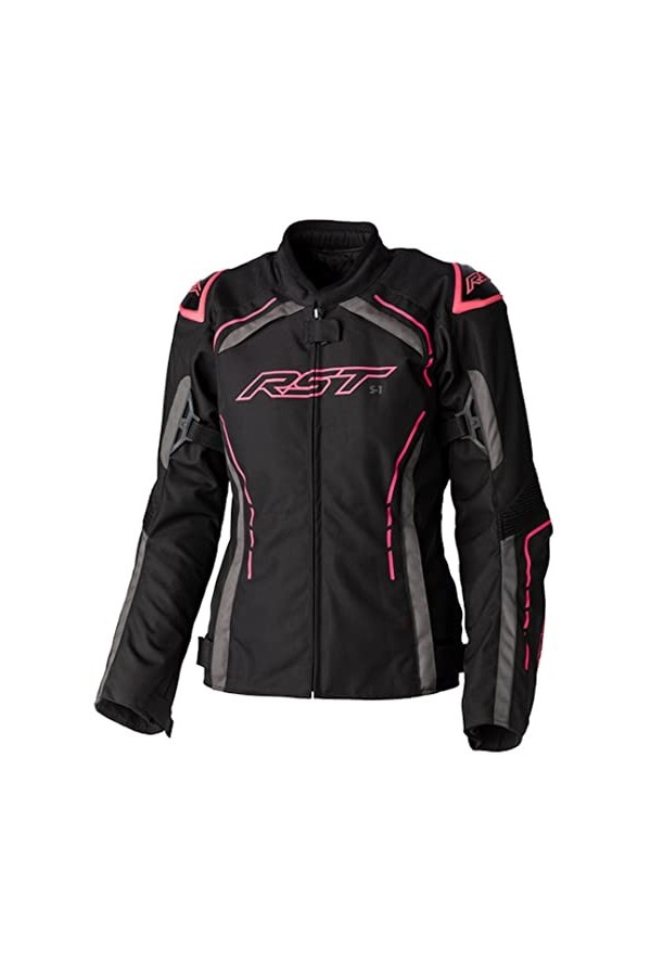 RST S-1 Veste textile de moto pour dames Black/Pink,3XL 