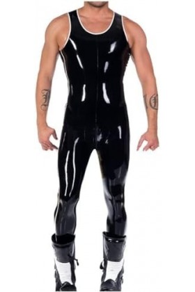 Corsets Sexy En Latex Noir Avec,Noir,XXL