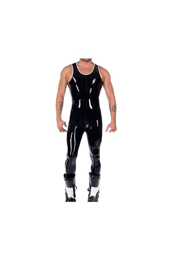 Corsets Sexy En Latex Noir Avec,Noir,XXL