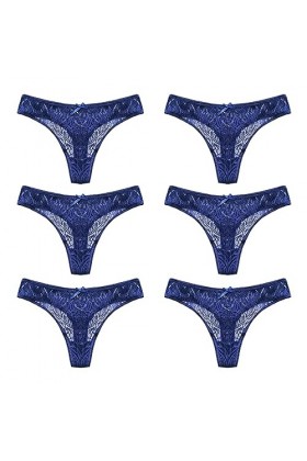 Necalisi Culotte Femme Taille Haute Lot de 6 Rose Slips Coton Femmes sous-vêtements Respirants Dentelle String Culottes Sport