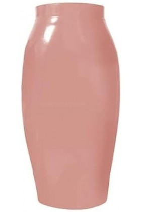 ANTIY Latex Mini Jupe Femme Latex Caoutchouc Genou A-Ligne,Couleur des Photos,X-Grand